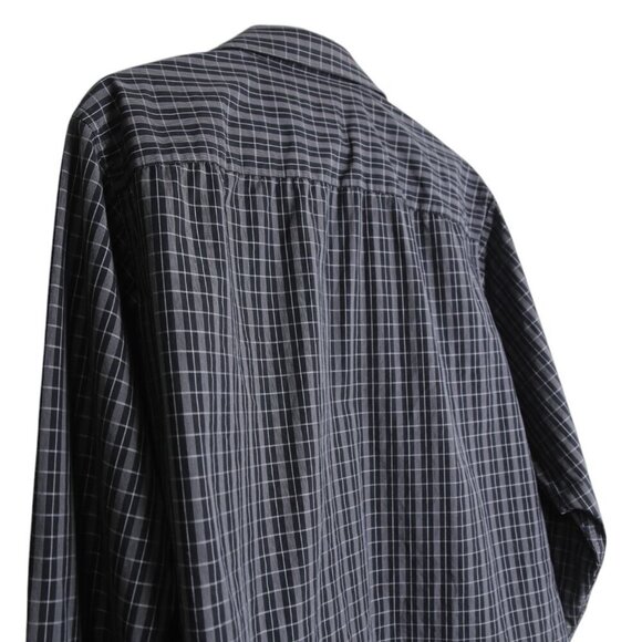 Vintage Calvin Klein Collared Button Down Windowpane Check Shirt Size 16.5 - Picture 5 of 8